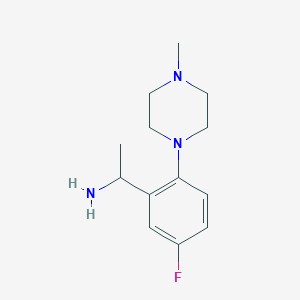 molecular formula C13H20FN3 B1519569 1-[5-Fluoro-2-(4-methylpiperazin-1-yl)phenyl]ethan-1-amine CAS No. 1019628-04-6