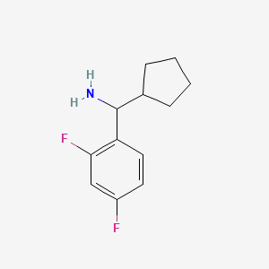 molecular formula C12H15F2N B1519572 环戊基(2,4-二氟苯基)甲胺 CAS No. 1021067-83-3