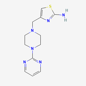 molecular formula C12H16N6S B1519576 4-{[4-(Pyrimidin-2-yl)piperazin-1-yl]methyl}-1,3-thiazol-2-amine CAS No. 1096943-32-6