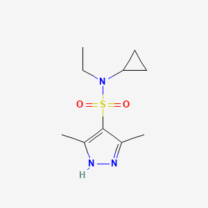 molecular formula C10H17N3O2S B1519579 N-cyclopropyl-N-ethyl-3,5-dimethyl-1H-pyrazole-4-sulfonamide CAS No. 1290685-35-6