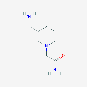molecular formula C8H17N3O B1519580 2-[3-(Aminomethyl)piperidin-1-yl]acetamide CAS No. 1019340-57-8
