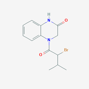 molecular formula C13H15BrN2O2 B1519584 4-(2-Bromo-3-methylbutanoyl)-1,2,3,4-tetrahydroquinoxalin-2-one CAS No. 1042811-60-8
