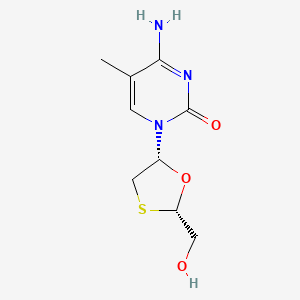 2(1H)-Pyrimidinone, 4-amino-1-(2-(hydroxymethyl)-1,3-oxathiolan-5-yl)-5-methyl-, (2S-cis)-