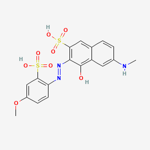 2-Naphthalenesulfonic acid, 4-hydroxy-3-((4-methoxy-2-sulfophenyl)azo)-6-(methylamino)-