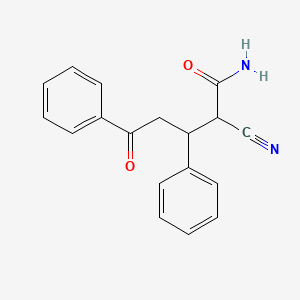 2-Cyano-5-oxo-3,5-diphenylpentanamide