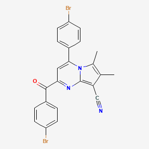 2-(4-Bromobenzoyl)-4-(4-bromophenyl)-6,7-dimethylpyrrolo[1,2-a]pyrimidine-8-carbonitrile