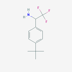 molecular formula C12H16F3N B1519592 1-(4-叔丁基苯基)-2,2,2-三氟乙胺 CAS No. 886369-21-7