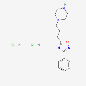 molecular formula C16H24Cl2N4O B1519601 1-{3-[3-(4-甲基苯基)-1,2,4-恶二唑-5-基]丙基}哌嗪二盐酸盐 CAS No. 1170167-74-4