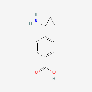 molecular formula C10H11NO2 B1519622 4-(1-Aminocyclopropyl)benzoic acid CAS No. 1014743-82-8
