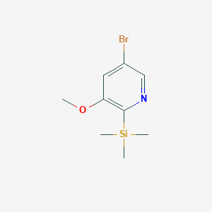 molecular formula C9H14BrNOSi B1519626 5-Bromo-3-methoxy-2-(trimethylsilyl)pyridine CAS No. 1087659-25-3