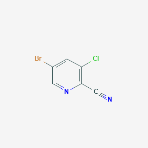 molecular formula C6H2BrClN2 B1519630 5-溴-3-氯吡啶-2-碳腈 CAS No. 945557-04-0