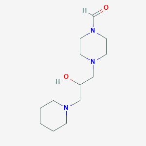 4-(2-Hydroxy-3-(1-piperidinyl)propyl)-1-piperazinecarbaldehyde