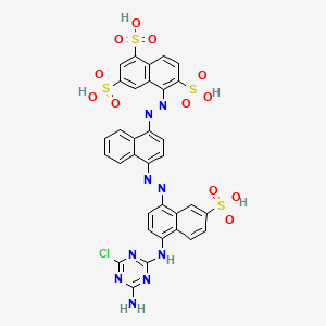 5-((4-((4-((4-Amino-6-chloro-1,3,5-triazin-2-yl)amino)-7-sulpho-1-naphthyl)azo)-1-naphthyl)azo)naphthalene-1,3,6-trisulphonic acid