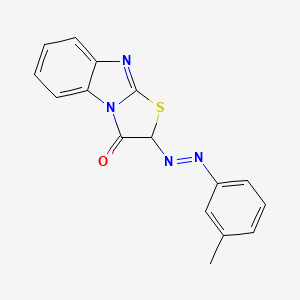 2-((E)-(3-Methylphenyl)diazenyl)(1,3)thiazolo(3,2-a)benzimidazol-3(2H)-one