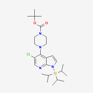 molecular formula C25H41ClN4O2Si B1519641 tert-Butyl 4-(5-chloro-1-(triisopropylsilyl)-1H-pyrrolo[2,3-b]pyridin-4-yl)piperazine-1-carboxylate CAS No. 1020056-95-4