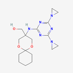 1,5-Dioxaspiro(5.5)undecane-3-methanol, 3-((4,6-bis(1-aziridinyl)-1,3,5-triazin-2-yl)amino)-