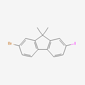 molecular formula C15H12BrI B1519644 2-bromo-7-iodo-9,9-dimethyl-9H-fluorene CAS No. 319906-45-1