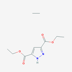 diethyl 1H-pyrazole-3,5-dicarboxylate;ethane