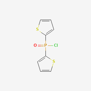 molecular formula C8H6ClOPS2 B15196453 2-(Chlorothiophen-2-ylphosphoryl)thiophene CAS No. 93973-60-5