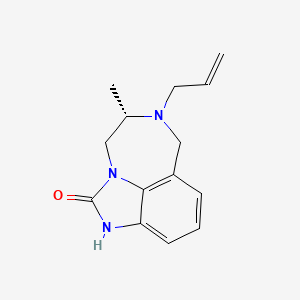 (+)-(S)-4,5,6,7-Tetrahydro-5-methyl-6-(2-propenyl)-imidazo-(4,5,1-jk)(1,4)-benzodiazepin-2(1H)-one