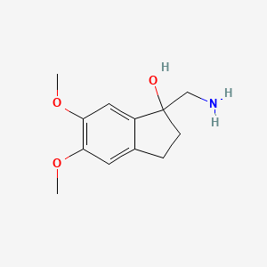 molecular formula C12H17NO3 B1519649 1-(氨甲基)-5,6-二甲氧基-2,3-二氢-1H-茚满-1-醇 CAS No. 749163-83-5