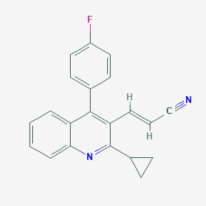 molecular formula C21H15FN2 B151965 (E)-3-[2-环丙基-4-(4-氟苯基)-3-喹啉基]-2-丙烯腈 CAS No. 256431-72-8