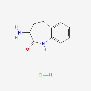 molecular formula C10H13ClN2O B1519653 3-氨基-4,5-二氢-1H-苯并[b]氮杂卓-2(3H)-酮盐酸盐 CAS No. 889214-87-3