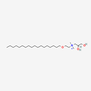 N,N-Dimethyl-N-(2-octadecyloxyethyl)-N-(2,3-dihydroxypropyl)ammonium iodide