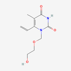 2,4(1H,3H)-Pyrimidinedione, 6-ethenyl-1-((2-hydroxyethoxy)methyl)-5-methyl-