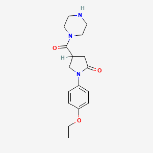 1-((1-(4-Ethoxyphenyl)-5-oxo-3-pyrrolidinyl)carbonyl)piperazine