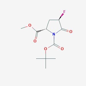 molecular formula C11H16FNO5 B1519659 Boc-trans-4-fluoro-5-oxo-L-proline methyl ester CAS No. 1268729-75-4