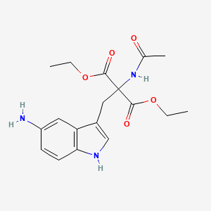 Diethyl 2-(acetylamino)-2-((5-amino-1H-indol-3-yl)methyl)malonate