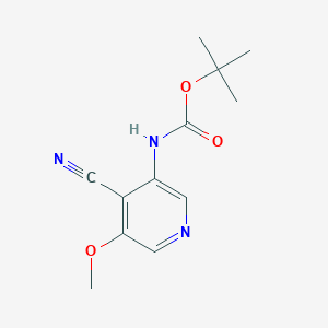 molecular formula C12H15N3O3 B1519662 叔丁基-4-氰基-5-甲氧基吡啶-3-基氨基甲酸酯 CAS No. 1045858-19-2