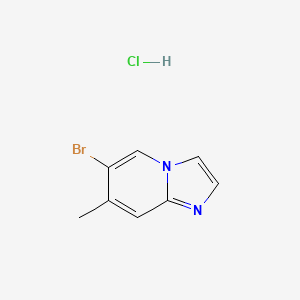 molecular formula C8H8BrClN2 B1519668 6-溴-7-甲基咪唑[1,2-a]吡啶盐酸盐 CAS No. 957035-22-2