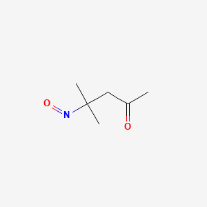 molecular formula C6H11NO2 B15196686 2-Pentanone, 4-methyl-4-nitroso- CAS No. 60027-50-1