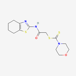 4-Morpholinecarbodithioic acid, 2-oxo-2-((4,5,6,7-tetrahydro-2-benzothiazolyl)amino)ethyl ester