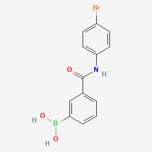 molecular formula C13H11BBrNO3 B1519671 (3-((4-溴苯基)氨基羰基)苯基)硼酸 CAS No. 874288-28-5