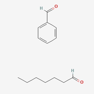 molecular formula C14H20O2 B15196714 Benzaldehyde;heptanal CAS No. 69991-59-9