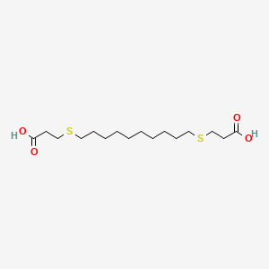 molecular formula C16H30O4S2 B15196718 3-((10-((2-Carboxyethyl)thio)decyl)thio)propanoic acid CAS No. 68790-03-4