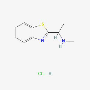 molecular formula C10H13ClN2S B1519672 [1-(1,3-苯并噻唑-2-基)乙基](甲基)胺盐酸盐 CAS No. 1172922-15-4