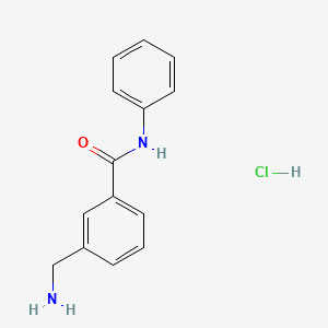 molecular formula C14H15ClN2O B1519673 3-(氨甲基)-N-苯基苯甲酰胺盐酸盐 CAS No. 1171573-70-8