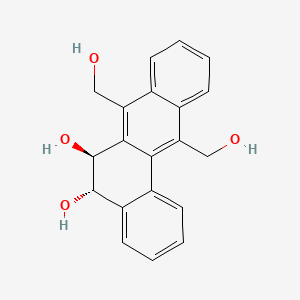 molecular formula C20H18O4 B15196739 Benz(a)anthracene-7,12-dimethanol, 5,6-dihydro-5,6-dihydroxy-, trans- CAS No. 73033-95-1