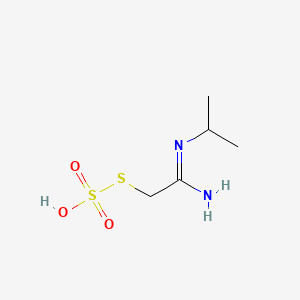 molecular formula C5H12N2O3S2 B15196774 S-(2-Imino-2-(isopropylamino)ethyl) hydrogen thiosulfate CAS No. 3848-15-5