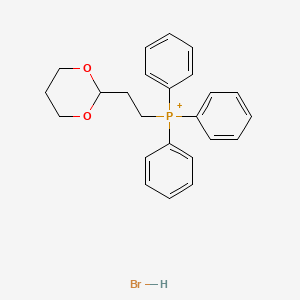 molecular formula C24H27BrO2P+ B15196775 2-(1,3-Dioxan-2-yl)ethyl-triphenylphosphanium;hydrobromide 