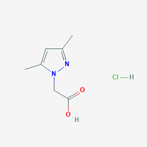 molecular formula C7H11ClN2O2 B1519679 (3,5-二甲基-1H-吡唑-1-基)乙酸盐酸盐 CAS No. 1171489-65-8