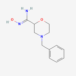 molecular formula C12H17N3O2 B1519680 4-苄基-N'-羟基吗啉-2-甲酰亚胺酰胺 CAS No. 1000349-55-2