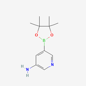 molecular formula C11H17BN2O2 B1519681 5-(4,4,5,5-四甲基-1,3,2-二氧杂硼烷-2-基)吡啶-3-胺 CAS No. 1073354-99-0