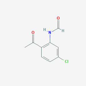 molecular formula C9H8ClNO2 B15196810 n-(2-Acetyl-5-chlorophenyl)formamide CAS No. 6938-28-9