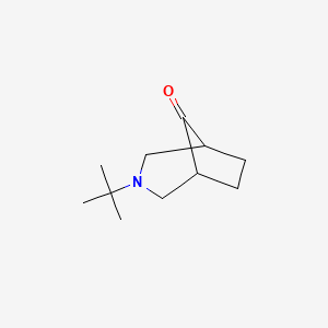 molecular formula C11H19NO B1519682 3-叔丁基-3-氮杂双环[3.2.1]辛烷-8-酮 CAS No. 1087789-17-0