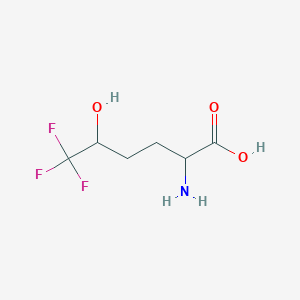 molecular formula C6H10F3NO3 B1519683 Ácido 2-amino-6,6,6-trifluoro-5-hidroxihexanoico CAS No. 1218376-66-9